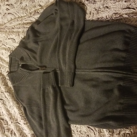 Gray Zip Sweater - Picture 3 of 4